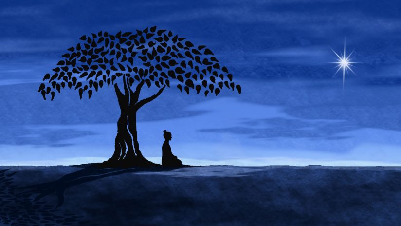 Buddha taking a break under a tree