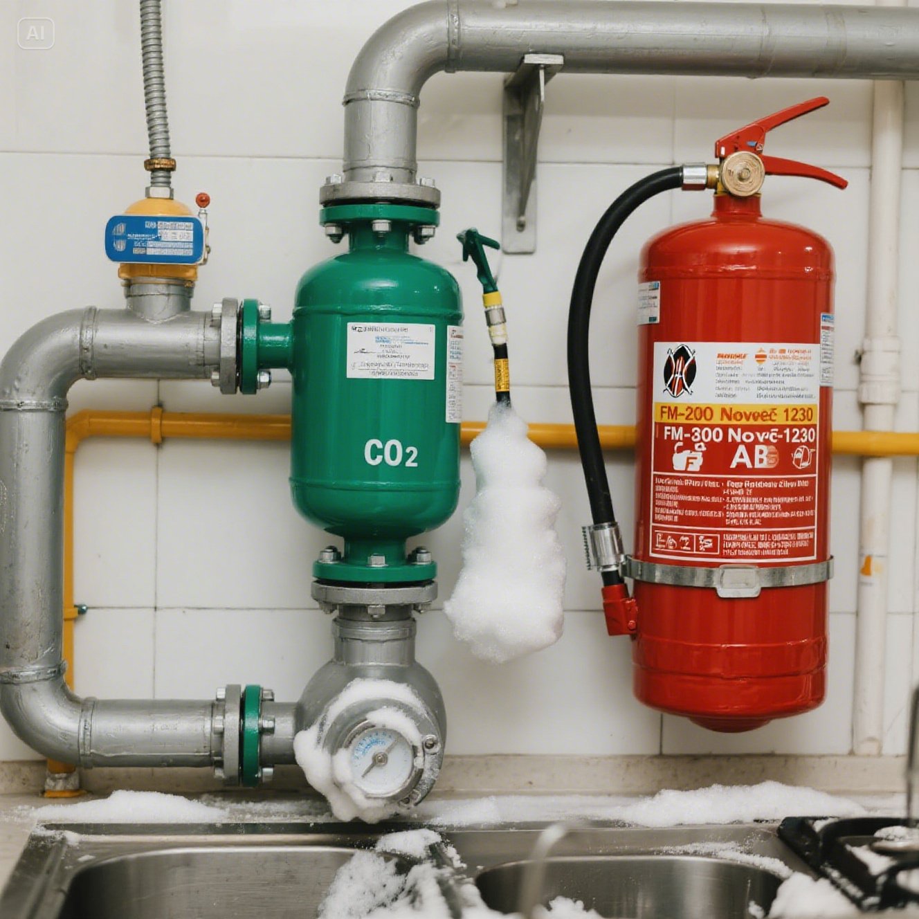 dreamina-2025-07-23-2138-Gas-based-CO₂-FM-200-Novec-1230- Fire Detection, Suppression & Alarm System Installation Training - Nov, 2025